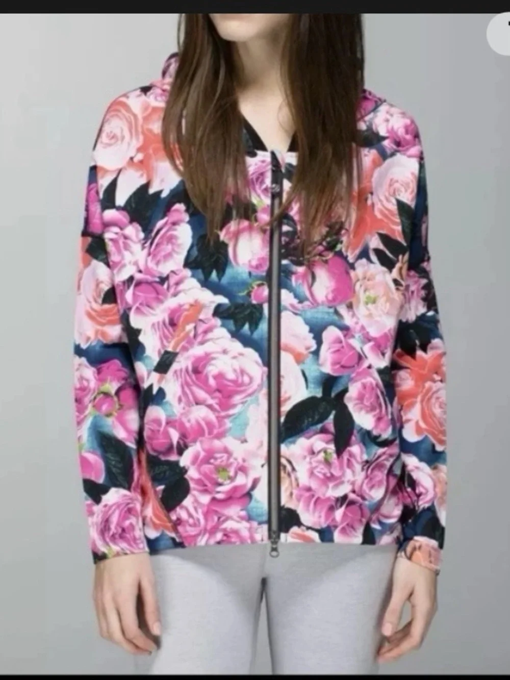 Lululemon Hold Your‎ Om Secret Garden Black Pink Size 4 Jacket